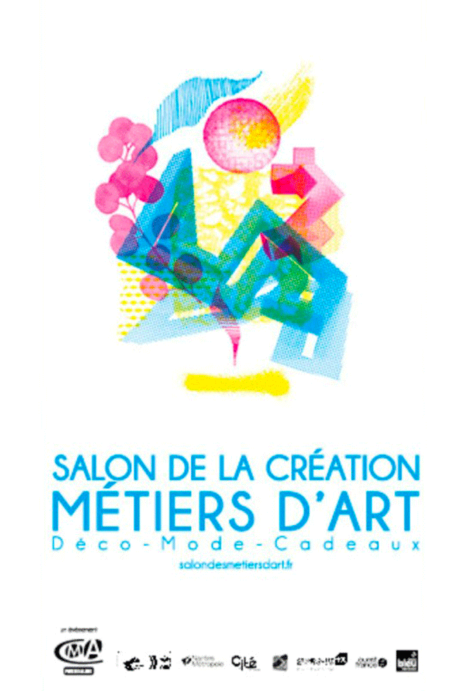Affiche pour le Salon de la Création Métiers d'Art de Nantes 2022 à la Cité des Congrès 